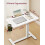 VASAGLE VASAGLE Overbed Table with Wheels - Small Standing Desk 5