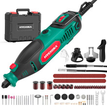 HYCHIKA Rotary Tool Kit with Chainsaw Sharpener - 150W Corded Power Rotary Tool 7 Variable Speeds 10000-33000RPM with 167 Accessories, for Detail Sand