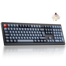 Keychron V6 Max Full-Size Wireless Custom Mechanical Keyboard - Gateron Brown Tactile Switch, QMK Programmable, 2.4 GHz/Bluetooth Connectivity (UK Lay