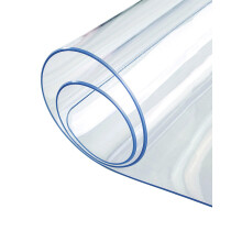 KINEVORTEX Clear Table Protector 100x200x0.2cm PVC Tablecloth Plastic Tablecover Wipeable Heat Resistant Transparent Table Protector for Dining Room T