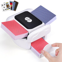 Holiky Automatic Card Shuffler Machine 2 Deck, Rechargeable Playing Cards Shuffling Machine with One-Press AUTO&Manual Mode, Electric Poker Card Shuff
