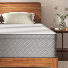 MOLPHIT 12 Inch Double Mattress, 7-Zone Hybrid Double Bed Mattresses, Memory Foam Mattress with Pocket Sprung with Medium Firm for Body Support &