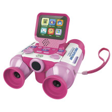 LeapFrog Magic Adventures Binocular Camera Pink, Real Interactive Binoculars with Night Vision, Camera with 10x Optical Zoom, Educational BBC Images,