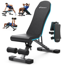 MERACH Weight Bench, 990 LBS/450KG Foldable Weight Benches for Home Gym, Adjustable Weight Bench with 72 Training Angles