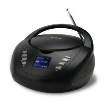 Groov-e DAB Boombox - Portable CD Player with Radio, 3.5mm Aux Port, Bluetooth Speaker, & Alarm Clock - LED Display, 2x 1W Speakers - Battery or Main