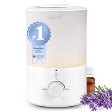 Levoit Humidifier for Bedroom, Easy Top Fill, 3L Tank for Large Rooms, Gentle Night Light, Rapid Ultrasonic Cool Mist, Essential Oil Diffuser, Ideal f