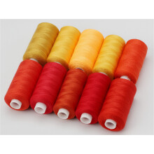 (400*10 Red) 10 Rolls Assorted Colors Sewing Thread for DIY, Clothing, Embroidery & Handicrafts