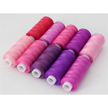 (400*10 Pink) 10 Rolls Mixed Color Sewing Thread For Diy Sewing Clothes Embroidery Handicrafts