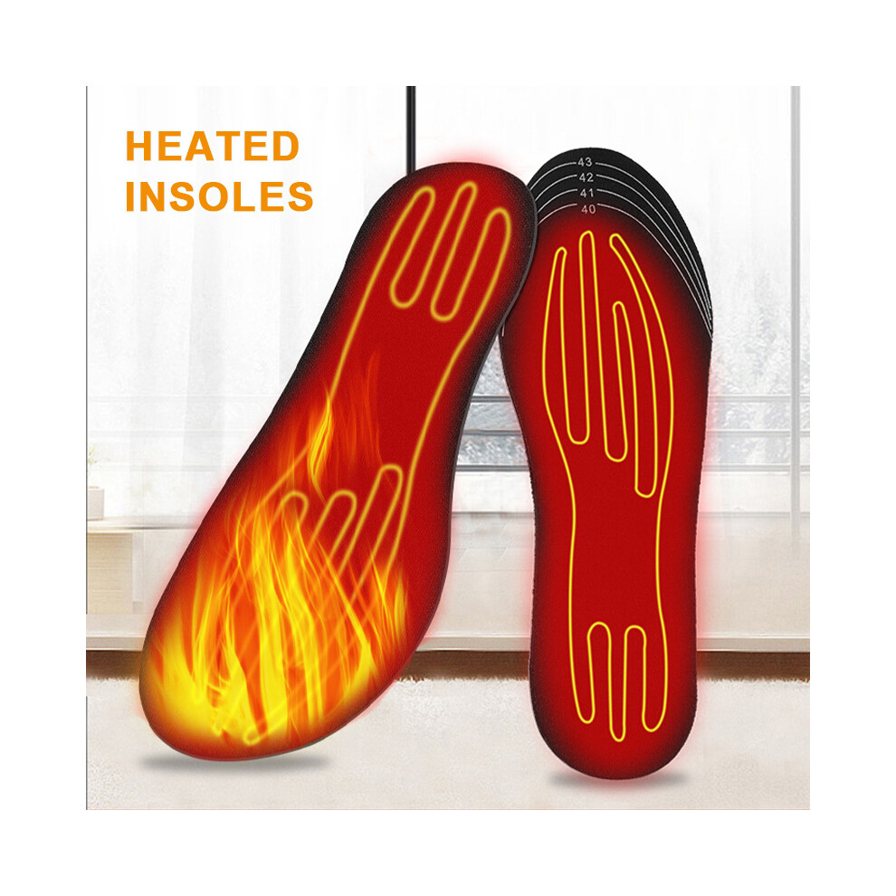 (L(40-46)) Usb Heating Insoles Electric Heating Insoles Footbeds Cold Warm Insoles Can Walk Men And Women 320997586357