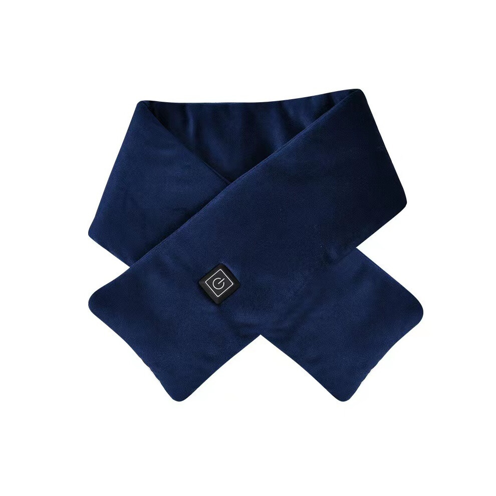 (Navy) Usb Rechargeable Heated Scarf Universal Heated Scarf With Three Speeds 320997586203