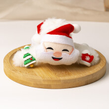(White) Christmas Plush Grab Clip Elk Christmas Hair Accessories Holiday Party Gift