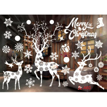 (A60) Christmas decoration stickers moose non-adhesive static decoration glass stickers removable PVC window home supplies