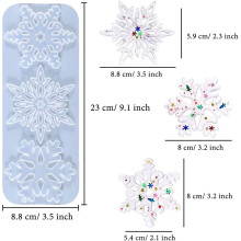 (B) Christmas silicone molds DIY crystal charm handmade silicone cake candy molds transparent charm silicone molds
