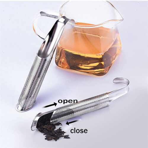 2PCS Stainless Steel Tea Diffuser Strainer Cup Mesh Filter Tea Maker Brewer