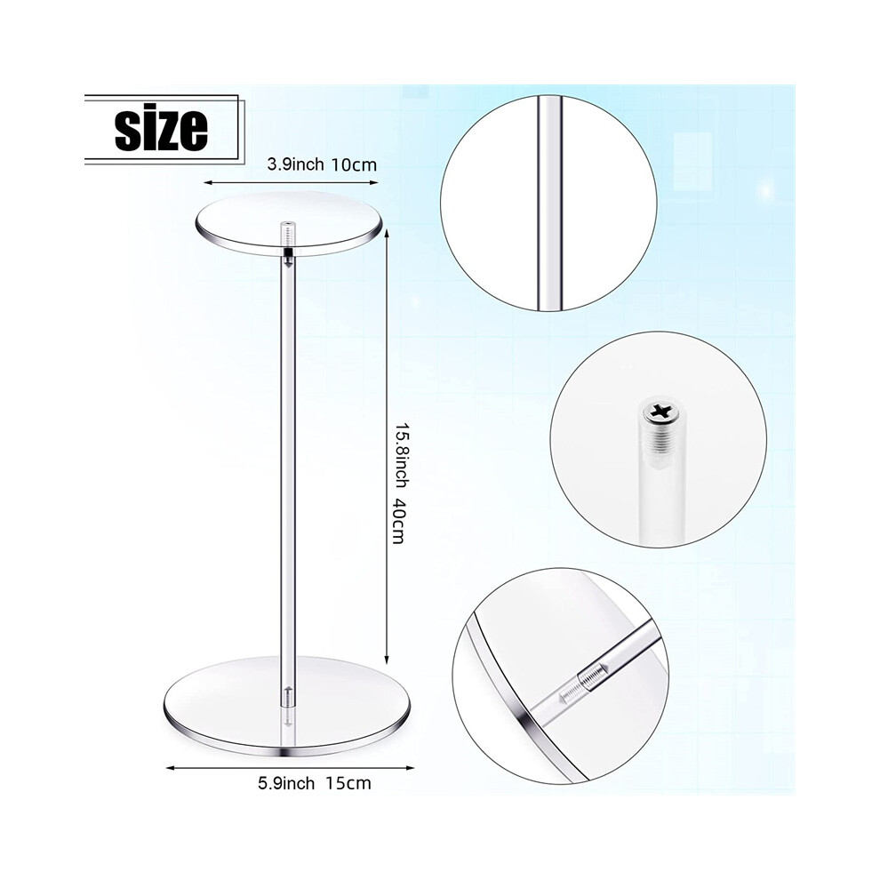 (40Cm) 16-Inch Transparent Acrylic Hat Rack And Wig Display Cabinet Hat Rack-2Pcs 320997587330