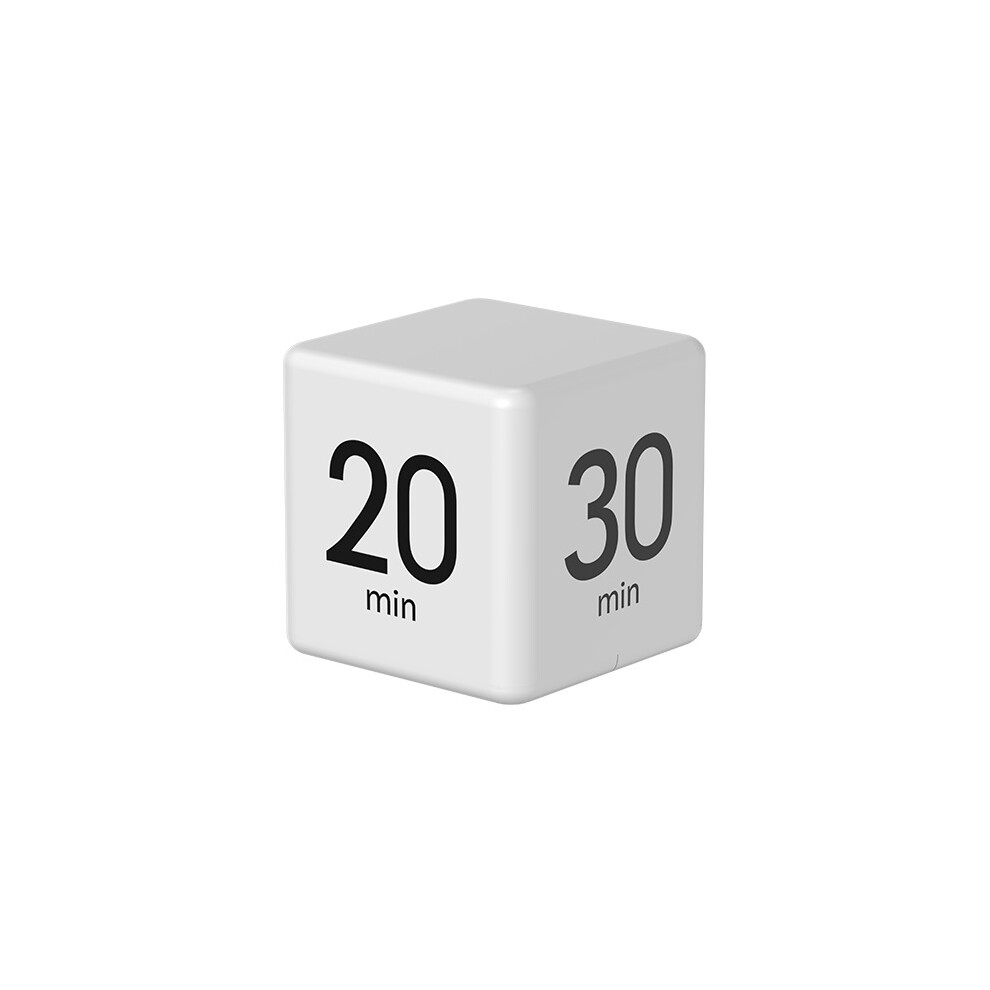 (White) Digital Kitchen Timer Gravity Sensor Overturn Preset Alarm Countdown Timer Cube 320997587590