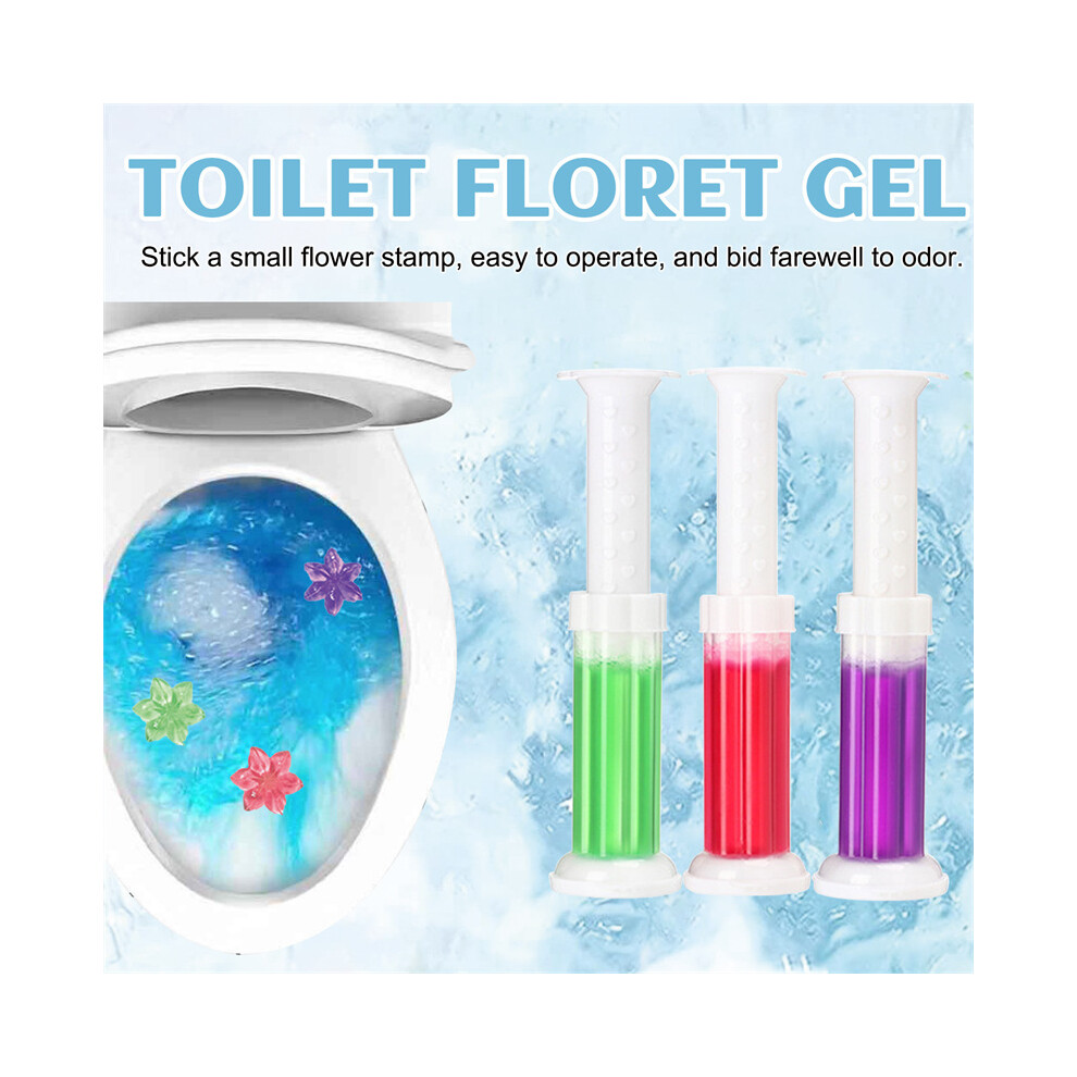 3pcs toilet floret gel descaling and odor removing toilet gel toilet cleaner