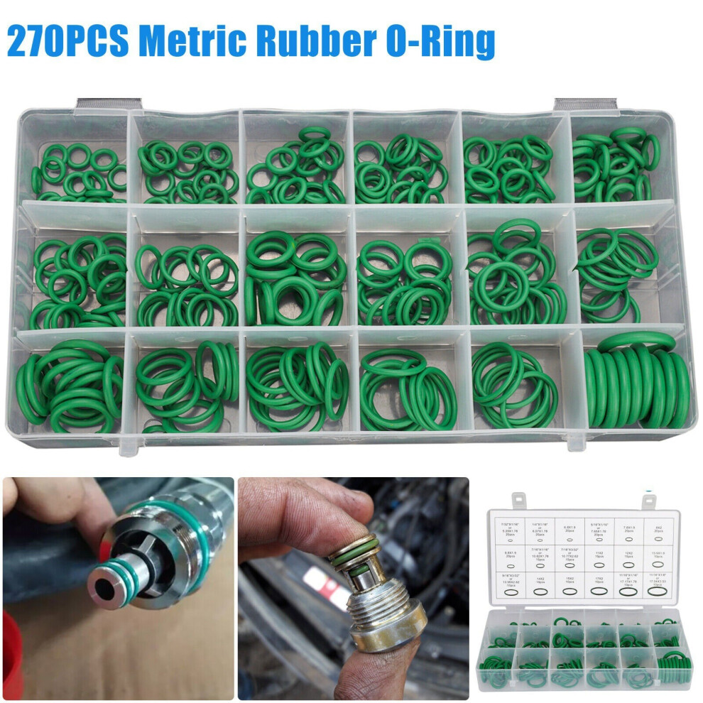 270Pcs Metric Rubber O-Ring Gasket Combination Set Gasket Car Sealing Box 320997587811