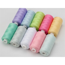 (400*10 light Color) 10 Rolls Assorted Colors Sewing Thread for DIY, Clothing, Embroidery & Handicrafts