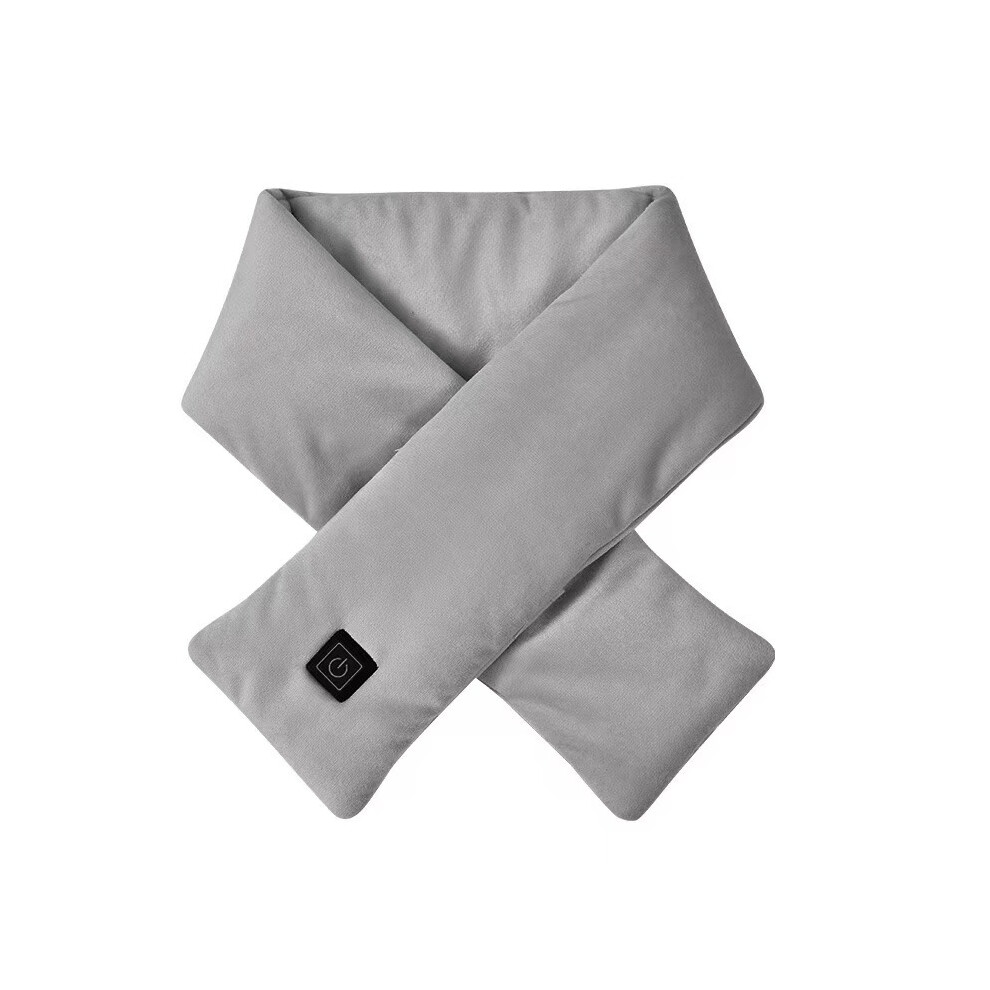 (Grey) Usb Rechargeable Heated Scarf Universal Heated Scarf With Three Speeds Grey 320997586234