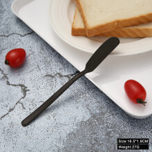 (Black) Stainless Steel Butter, Cheese, Dessert, Jam Spreads Tableware for Kitchen