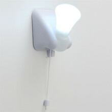 1PCS Pull Cord LED Bulb - Ideal for Bedside, Cupboard, Night Light, 180?? Rotation, Battery Operated