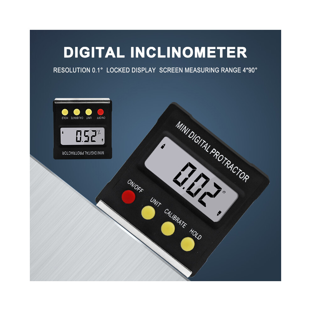 Digital Lcd Protractor Angle Ruler Tilt Box Slope Level Magnetic Mini Protractor 320997589761