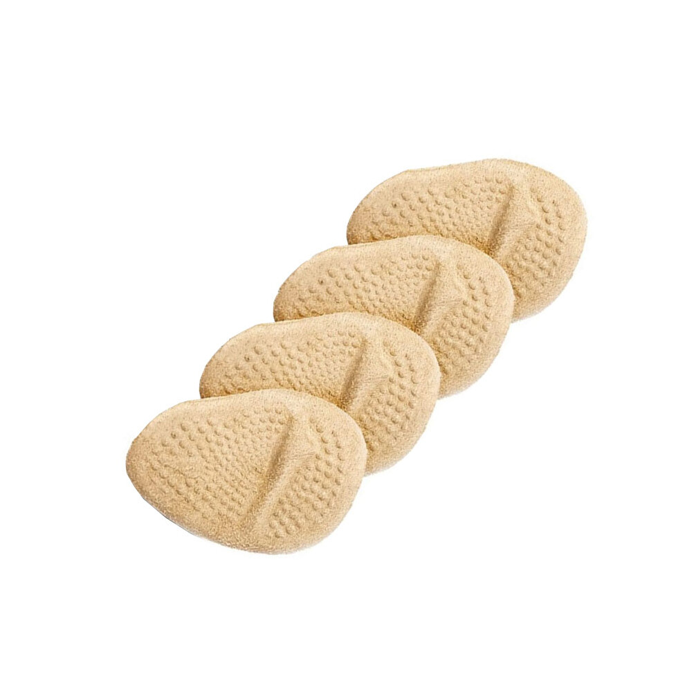 (Beige) 2 Pairs Of Metatarsal Pads Footbed Comfort Forefoot Pad Anti-Slip Anti-Abrasion