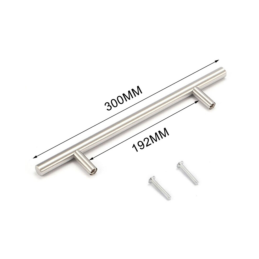 (300Mm) 10Mm T-Pull Stainless Steel Cabinet Door Wardrobe Drawer Door Handle Hardware 320997589846