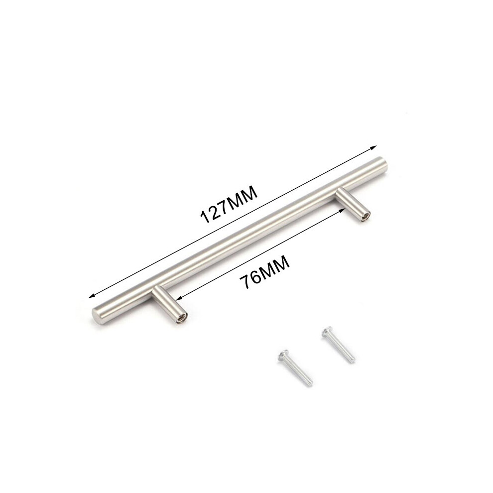 (127Mm) 10Mm T-Pull Stainless Steel Cabinet Door Wardrobe Drawer Door Handle Hardware 320997589808