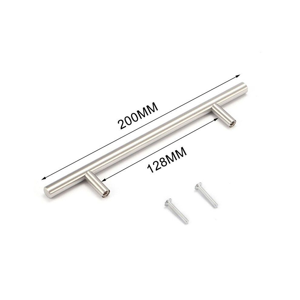 (200Mm) 10Mm T-Pull Stainless Steel Cabinet Door Wardrobe Drawer Door Handle Hardware 320997589822