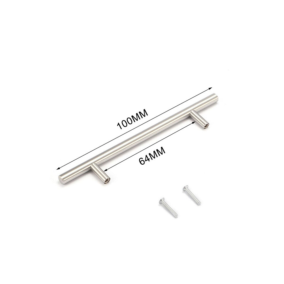 (100Mm) 10Mm T-Pull Stainless Steel Cabinet Door Wardrobe Drawer Door Handle Hardware 320997589792