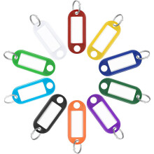 50PCS Key Tag Item Identification Mark Blank Writable Luggage Tag Color