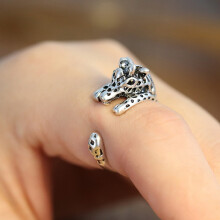 Vintage Silver Giraffe Round Ring Jewelry Party Gift Ladies Men Adjustable