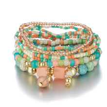 (Light Mix) Bohemian Style Stone Beads Hand Jewelry Turquoise Beads Bracelet Pendant Jewelry