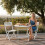 Alivio 3-Piece Folding Bistro Set Space Saving Patio Table & 2 Chairs (White) 5