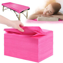(Pink) 20PCS Disposable Waterproof Massage Table Sheets, 80x180cm Spa Bed Covers