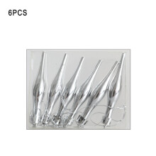 (Silver) 6PCS Christmas Tree Decorations Decoration Glitter Icicles Droplet Bauble