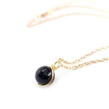 (Blue Sandstone) Crystal Gemstone Necklace Crystal Healing Orb Gemstone Pendant Anxiety Necklace