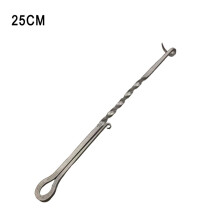 (25CM) Stainless Steel BBQ Meat Flipper & Hook - Grill Turner for Barbecue Cooking