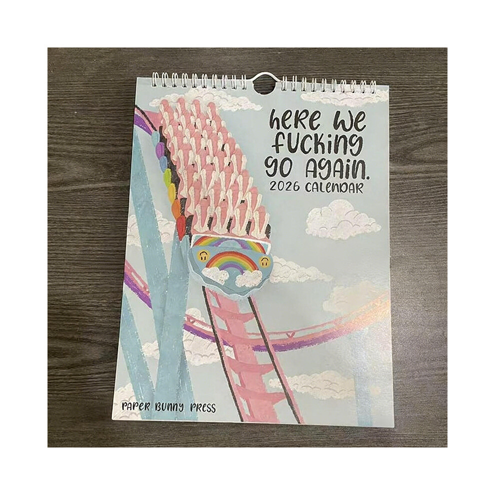 Here We Go Again 2026 Wall Calendar | Funny Monthly Planner | Humorous Organiser 413590499398