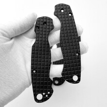 1 Pair Aluminum Alloy Handle Patch DIY Grip For Spyderco Paramilitary 2(C81)