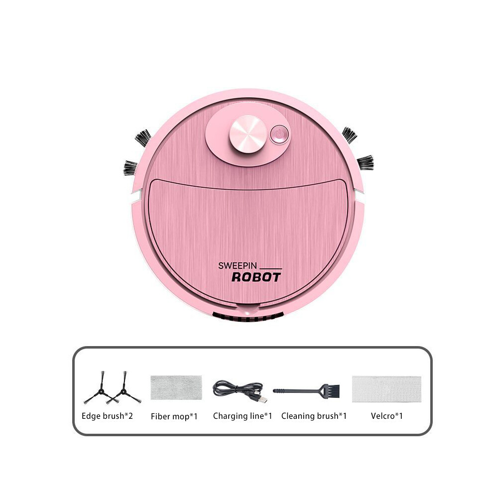 (Pink) 3 In 1 Robot Vacuum Cleaner Sweep And Wet Mopping Floors Smart Sweeping Robot Pink 320997602583