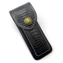 (Black) Leather Knife Sharpening Holder Folding Knife Storage Tool for Swiss Army Knife