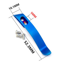 (3) Stainless Steel Folding Knife Back Clip DIY Pocket Clip with Screw Back Clip
