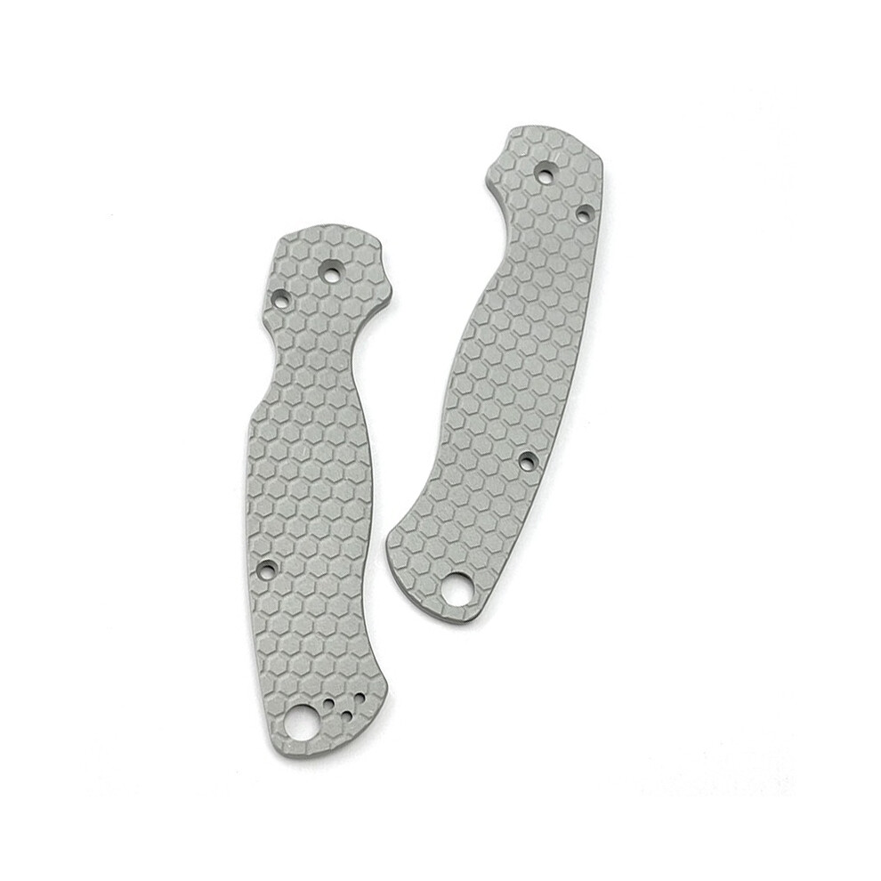 (Sandblast) 1 Pair Aluminium Alloy Patches for Spyderco C81 Paramilitary 2 Folding Knife