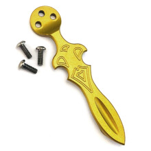 (Gold) 1PC CNC Titanium Knife Pocket Clip Back Clip for Spyderco C81/C10/C11 C223 Para 3 Folding Knives