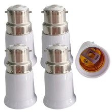 5PCS Bayonet Light Bulb Fitting Reducer Screw Socket Adapter E27 To B22