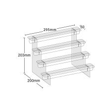 (4 layer 29.5cm) Acrylic Desktop Dolls Glasses Artefacts Blind Box Display Stand 4-layer Storage