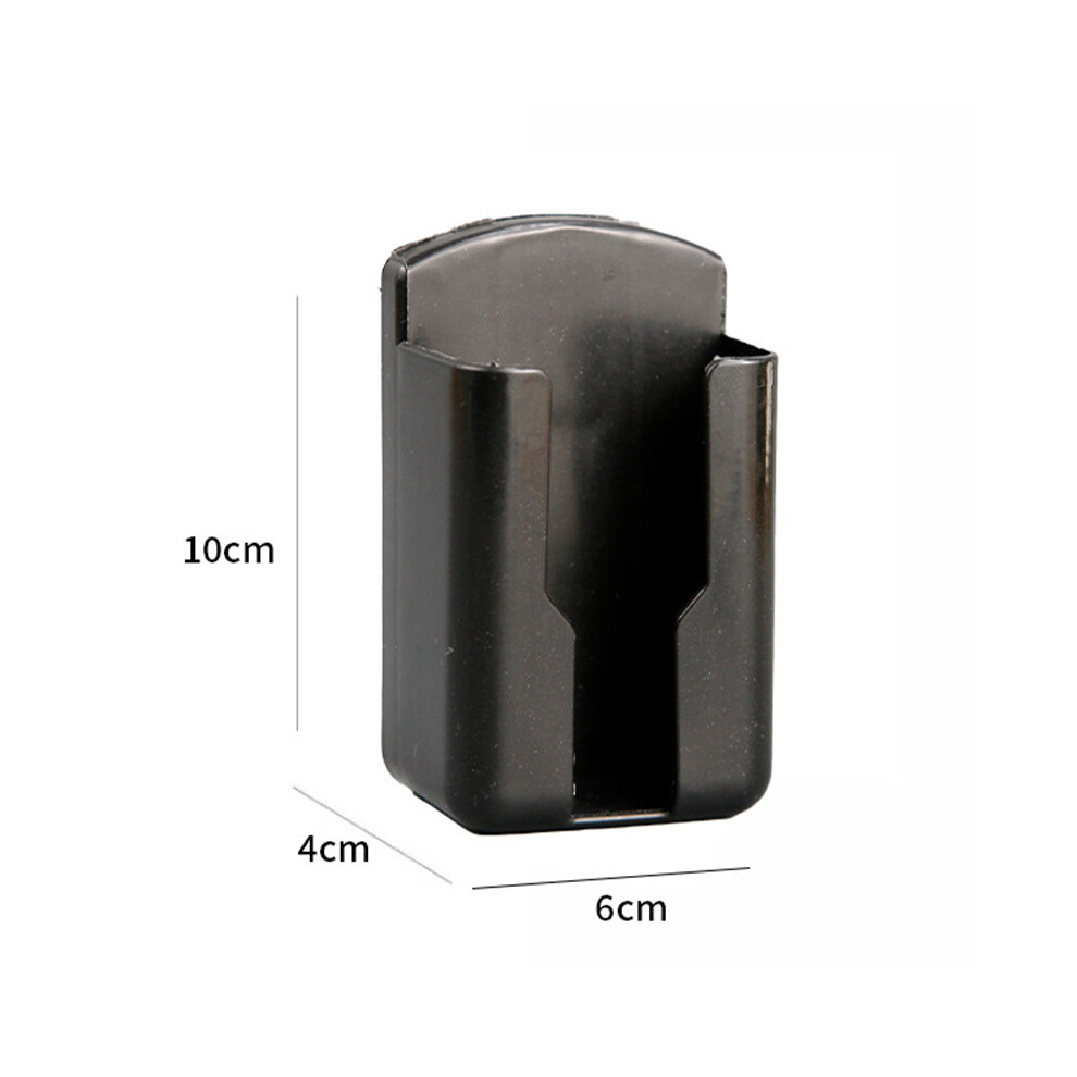 (Black) Wall Mount Holder For Tv Air Conditioner Remote Control Phone Storage Rack Black 320997602248